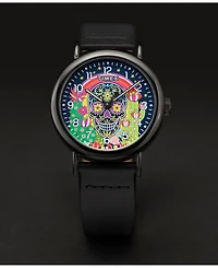 Timex Men's Quartz Analog Black Leather Watch, 40mm