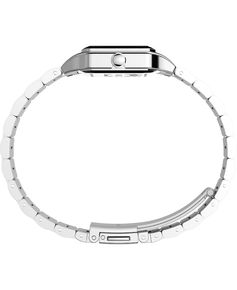 Timex Women's Quartz Analog Silver-Tone Stainless Steel Watch, 23mm