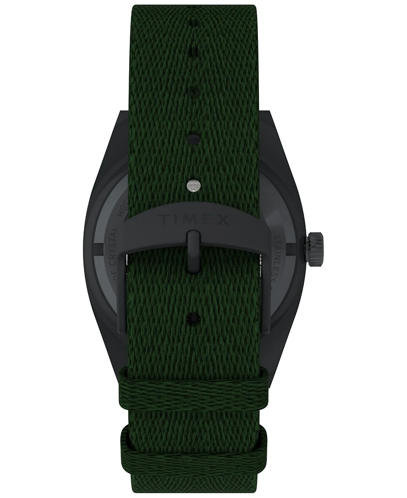 Timex Men's Mechanical Automatic Black eco-conscious Fabric Watch, 39mm