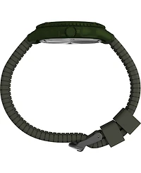 Timex Men's Quartz Analog Green Silicone Watch, 42mm