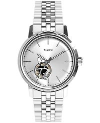 Timex Men's Mechanical Automatic Silver-Tone Stainless Steel Watch, 40mm