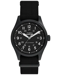 Timex Men's Quartz Analog Black eco-conscious Fabric Watch, 36mm