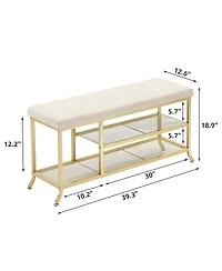 2 Tier Entryway Bench