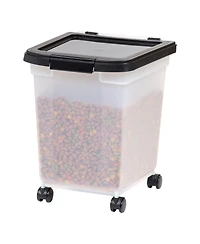 Iris Usa 32.5qt/25lbs Pet Food Container with Sealed Top, Black