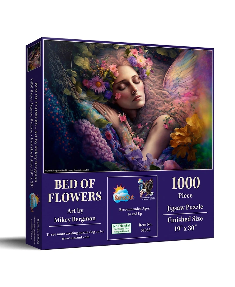 SunsOut Bed of Flowers 1000 piece Jigsaw Puzzle for Adults