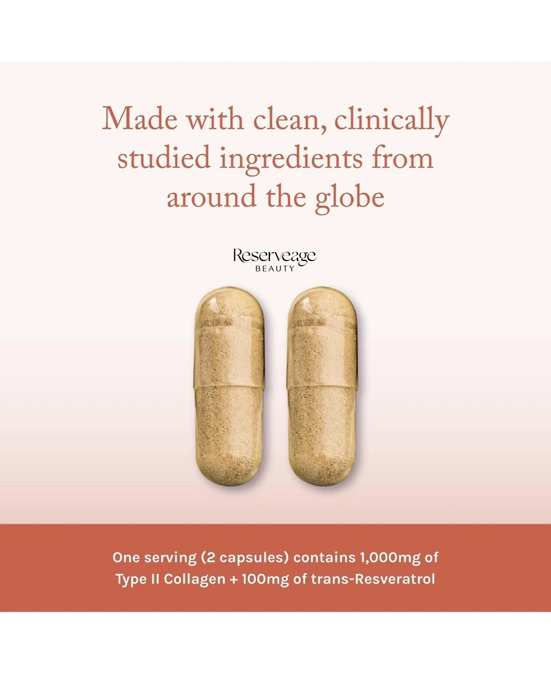 Reserveage, Collagen Booster, Skin and Joint Supplement, Supports Healthy Collagen Production, 60 Capsules (30 Servings)