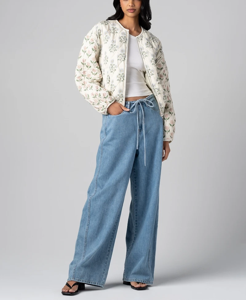 Blank Nyc Women's Printed Quilted Bomber Jacket