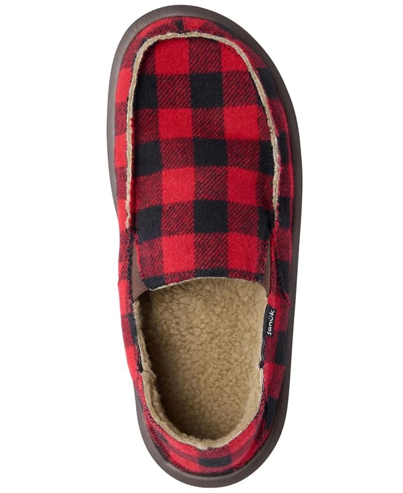 Sanuk Men's Donny Plaid Buffalo Chill Slip-On Loafers
