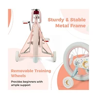 Hongge Inch Kids Bike with Adjustable Training Wheels