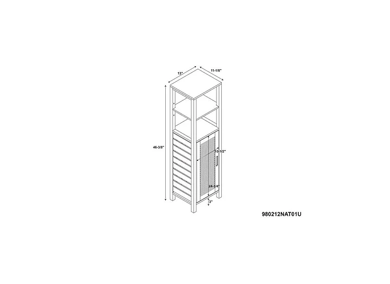Linon Bracken Mid Cabinet