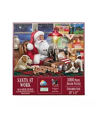 SunsOut Santa at Work 1000 piece Jigsaw Puzzle for Adults Christmas