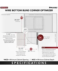 Rev-a-Shelf Pullout Corner Cabinet Organizer w/ Soft-close Three-Tier, 5PSP3-15SC-cr