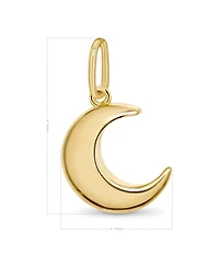 Devata Crescent Moon Pendant in 14K Gold