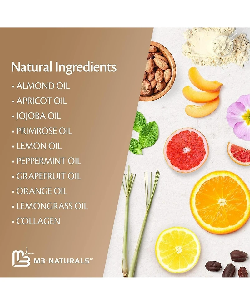 M3 Brown Sugar Body Scrub with Collagen Stem Cell Exfoliating Body Scrubber Face Cleanser Fight Skin Care Appearance Cellulite Fine Line Stretch Mark