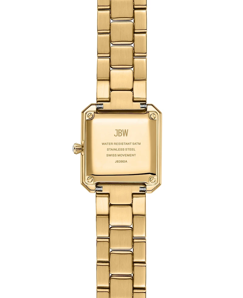 Jbw Women's Arc Crystal Diamond (0.06 ct. t.w.) Swiss Quartz Stainless Steel Watch, 23mm