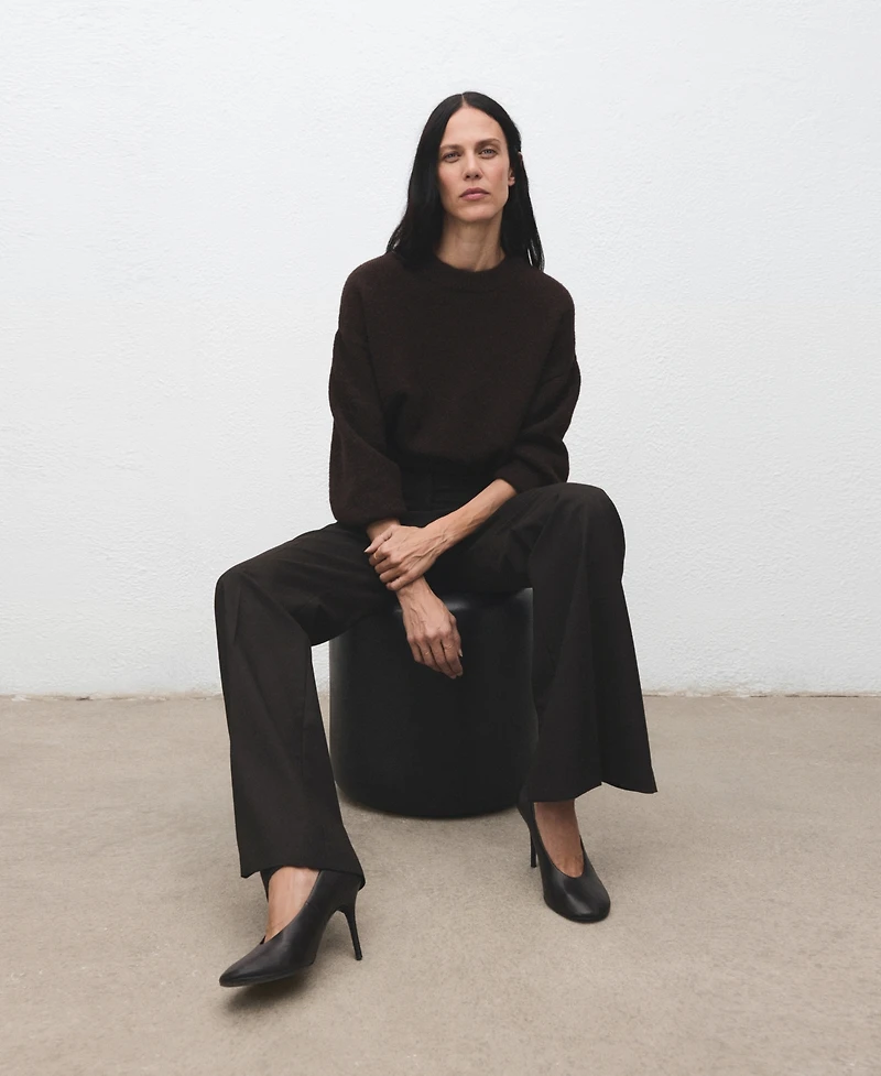 Mango Women's Mid-Rise Flare Pants