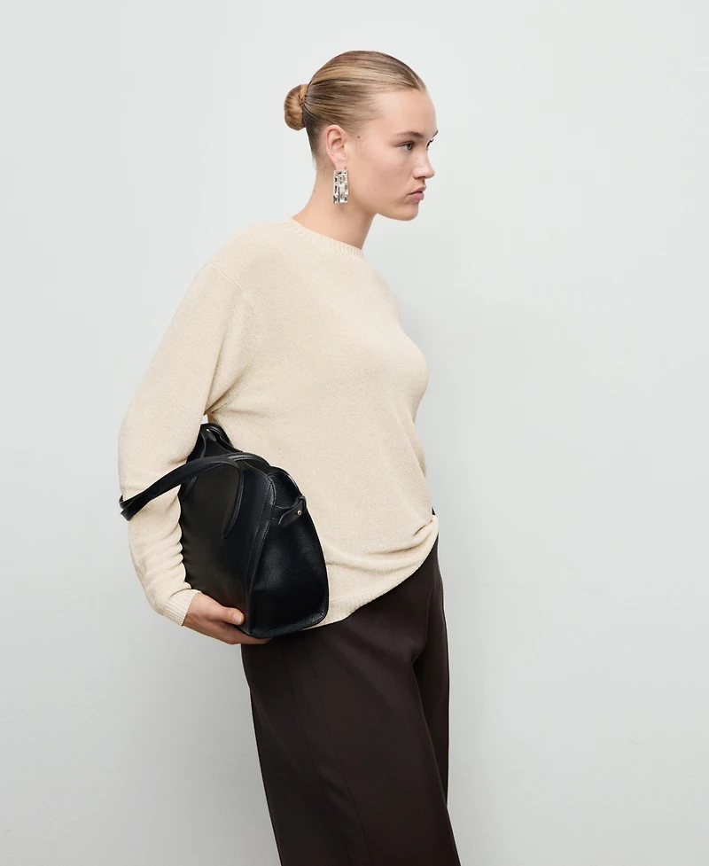 Mango Women's Fine-Knit Lurex Sweater