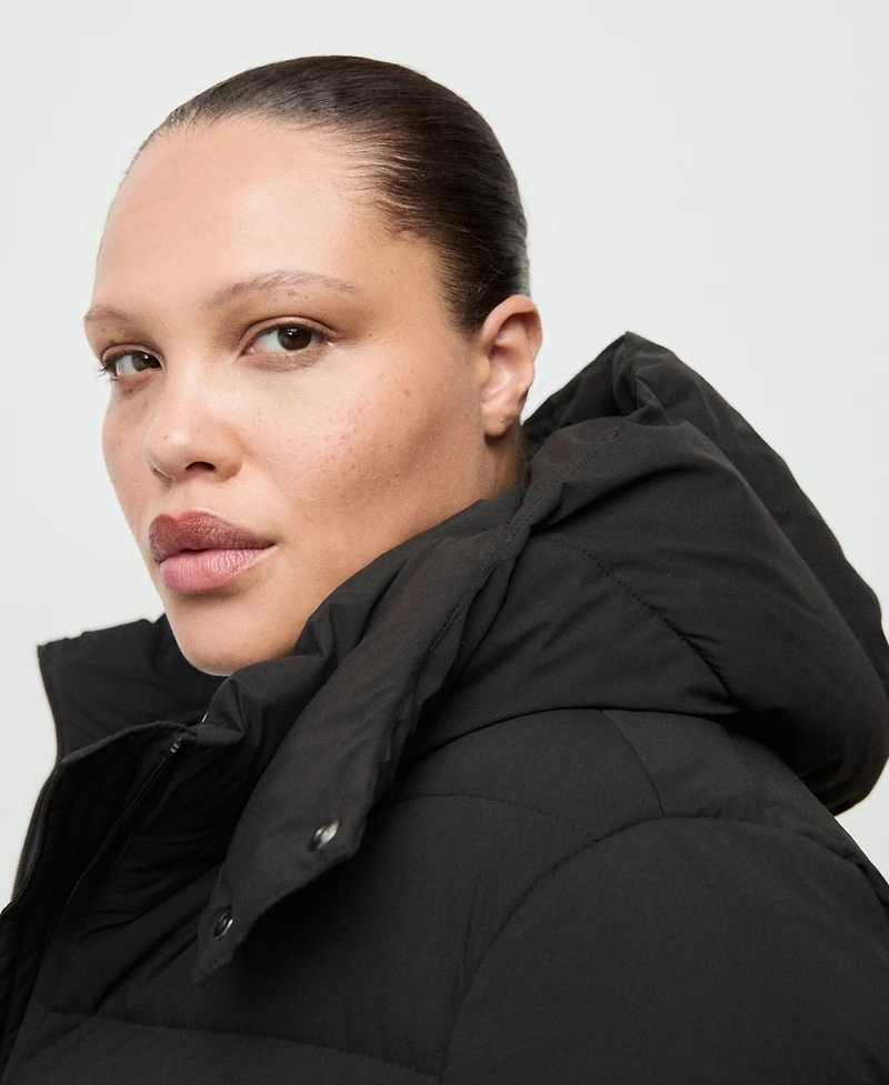 Mango Women's Hood Midi Quilted Anorak