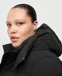 Mango Women's Hood Midi Quilted Anorak