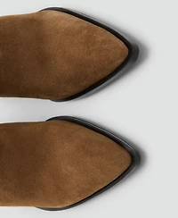 Mango Women's Suede Block-Heel Boots