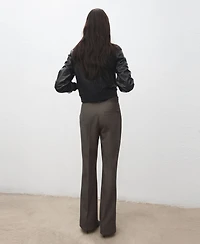 Mango Women's Belt Straight-Fit Pants