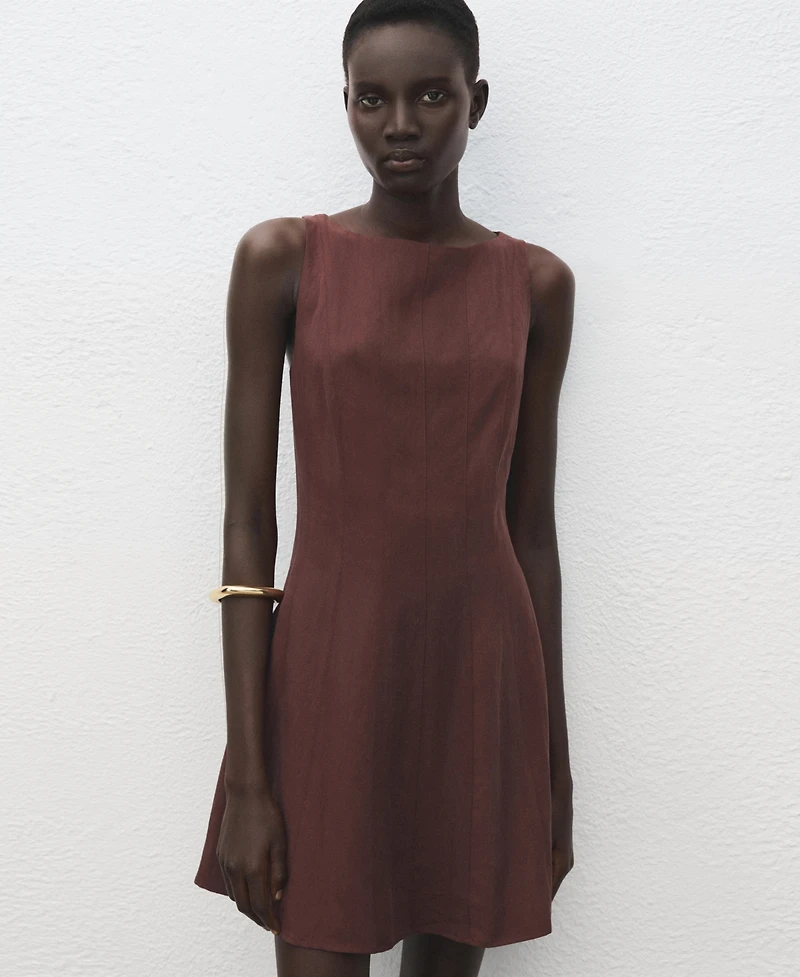 Mango Women's Lyocell Stitch Dress