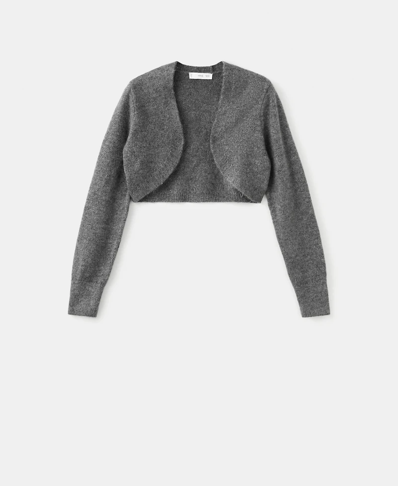 Mango Women's Lurex Cropped Cardigan