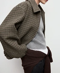 Mango Women's Houndstooth Wool Jacket