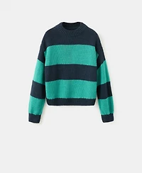 Mango Women's Knit Striped Sweater