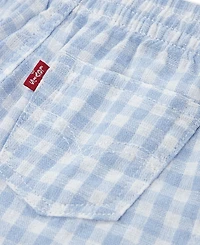 Levi's Baby Boys' Gingham Woven Shirt and Shorts, 2 -Piece Set