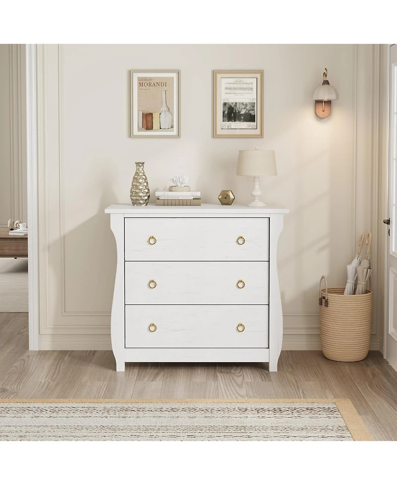 gaomon 3 Dresser for Bedroom, 29.3" Tall Drawer with Storage Freestanding, Wooden Closet Chest Living Room, Entryway