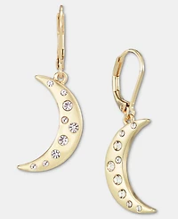 Karl Lagerfeld Paris Pave Moon Drop Earrings