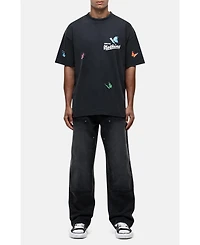 Good For Nothing Women's Flight Butterfly Print Relaxed Tee