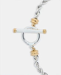 Lauren Ralph Lauren Two-Tone Rope Link Toggle Bracelet