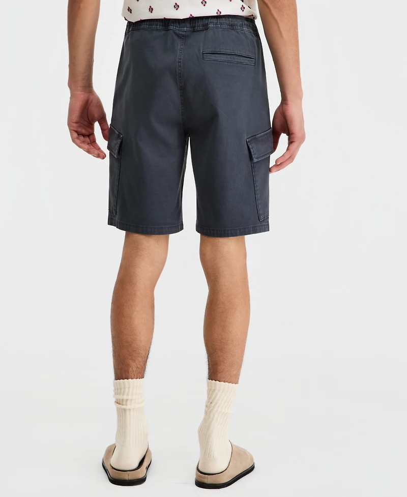 Sun + Stone Men's Trevor Cotton-Blend 10" Cargo Shorts, Macy's Exclusive