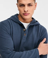 Sun + Stone Men's Beach Terry Button-Placket Hoodie, Macy's Exclusive