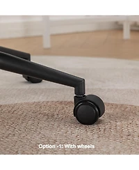 Simplie Fun Adjustable Swivel Criss-Cross Chair, Wide Seat/ Office Chair /Vanity Chair, Gray