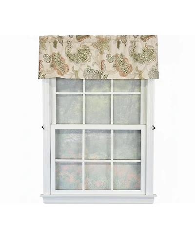Rlf Home 100% Cotton High Quality Tila Tailored Window Valance with 1.5" Rod Pocket 50" W X 12" L Cream
