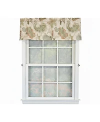 Rlf Home 100% Cotton High Quality Tila Tailored Window Valance with 1.5" Rod Pocket 50" W X 12" L Cream