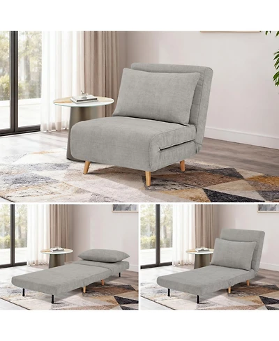 Streamdale Furniture Max Sofa Bed - 3 in 1 Upholstered Chair Bed-Convertible Sleeper Sofa Chair
