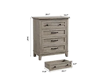 Gaomon 34.8" Tall Vertical Drawer Dresser with Large Storage