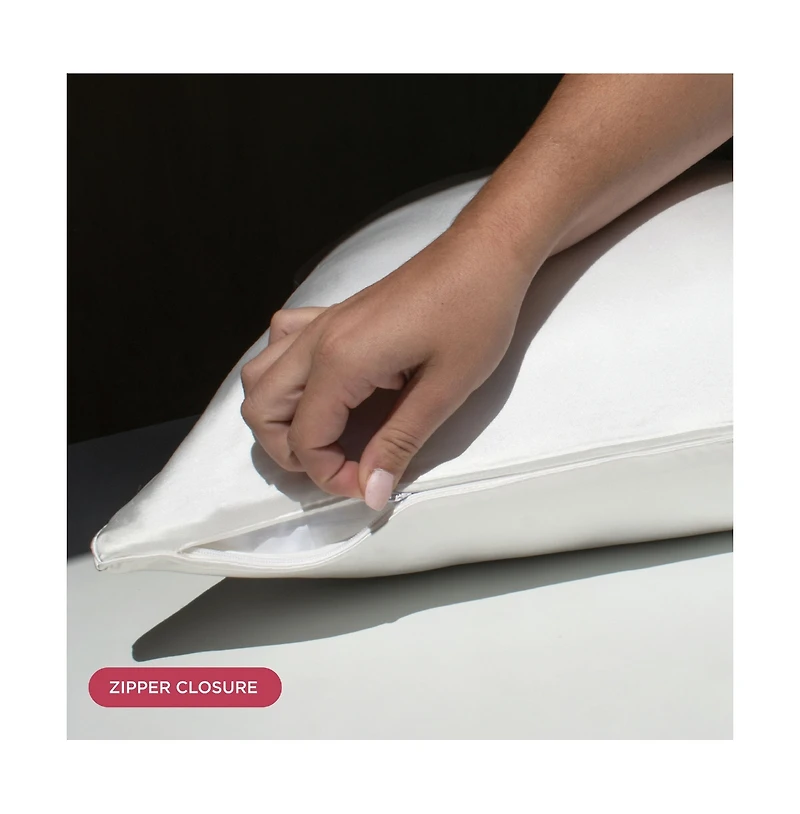 22 Momme 100% Mulberry Silk Pillowcase, Zipper