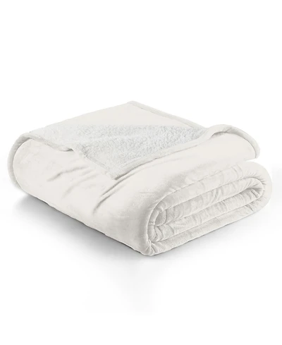 Linery & Co. Velvet Plush Reversible Sherpa Bed Blanket