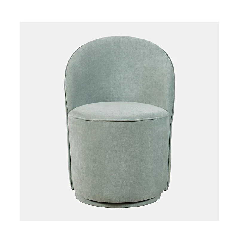 Jofran Landon Mid-Century Modern Upholstered Swivel Dining Chair (Set of 2