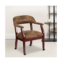 Emma+Oliver Conference Chair with Accent Nail Trim and Casters