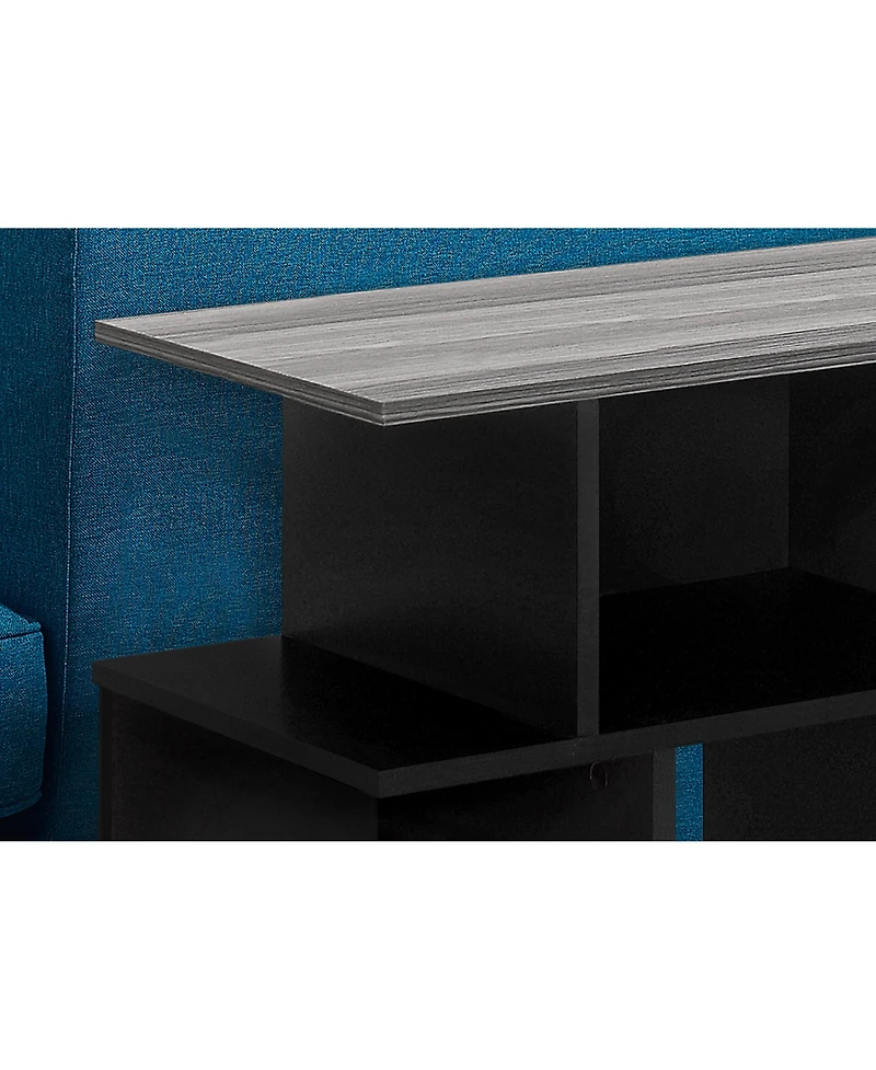 Lovmor Accent Table, Side, End, Nightstand, Lamp, Living Room, Bedroom, Black And Grey Laminate, Contemporary, Modern