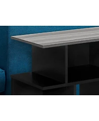 Lovmor Accent Table, Side, End, Nightstand, Lamp, Living Room, Bedroom, Black And Grey Laminate, Contemporary, Modern