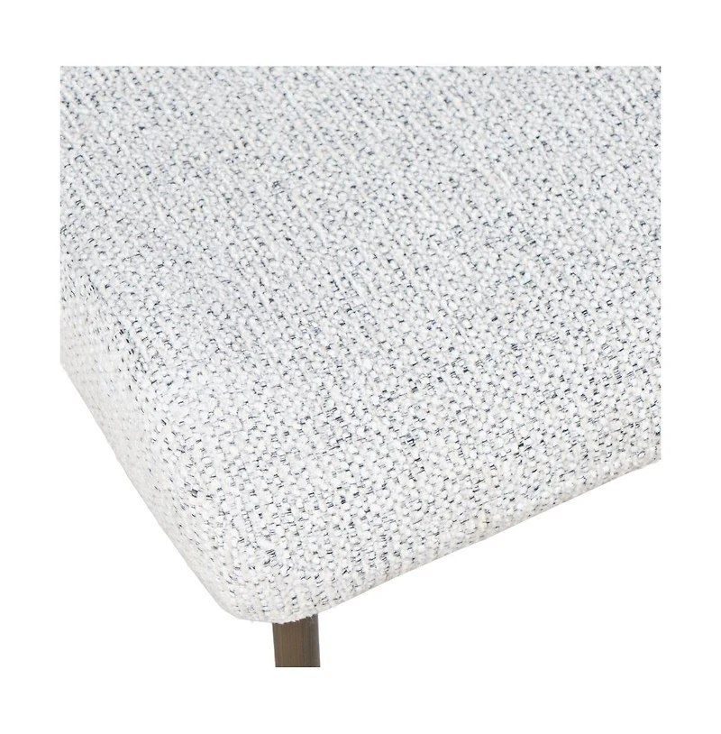 Jofran Upholstered Dining Chair with Performance Fabric and Antique Brass Legs-Set of 2