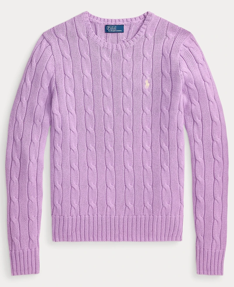Polo Ralph Lauren Women's Cable-Knit Cotton Crewneck Sweater