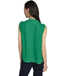 Tommy Hilfiger Women's Sleeveless Pleated Top